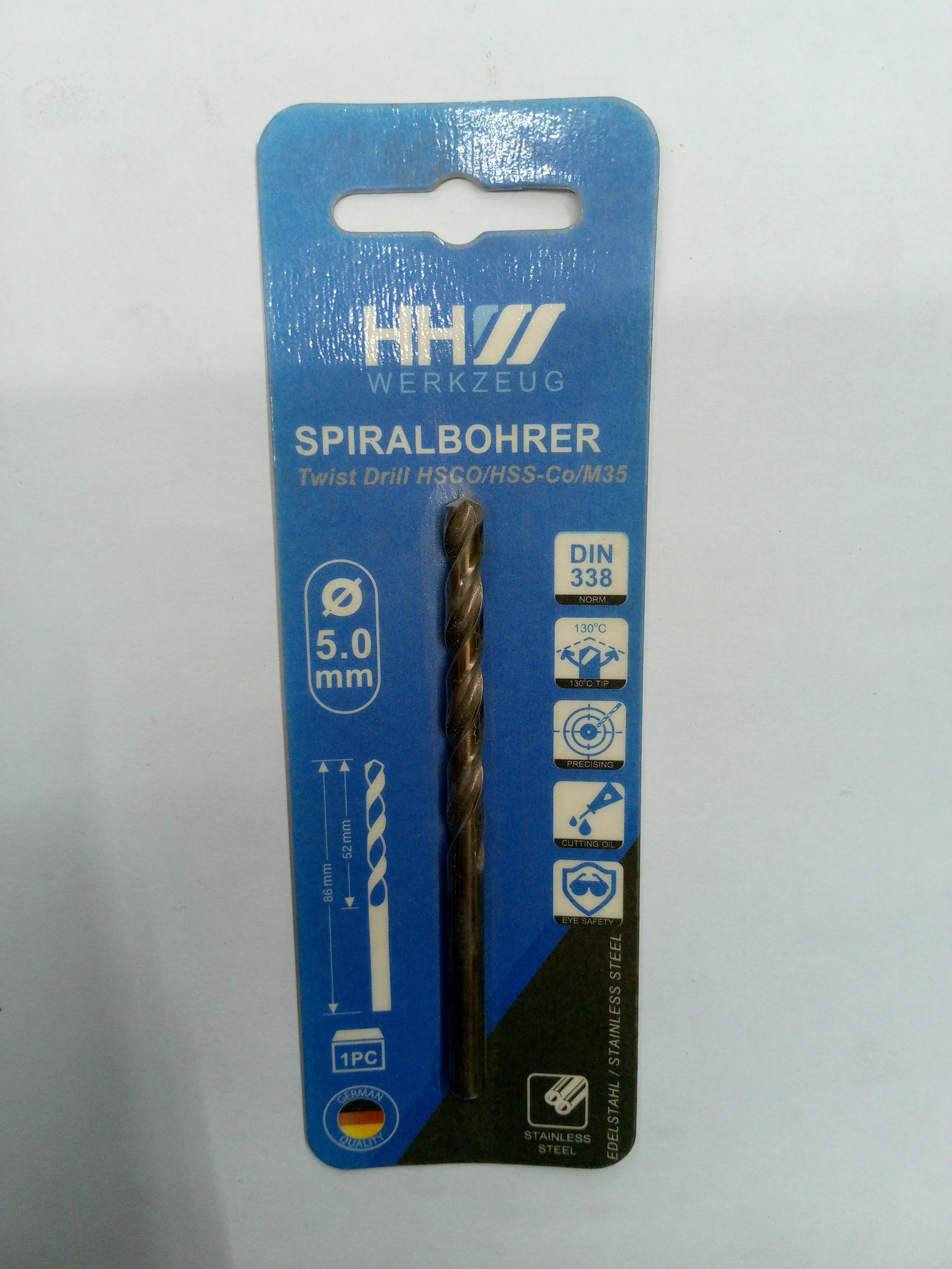 HHW ดอกสว่านเจาะสแตนเลส 5มม แบรนด์ HHW - ฮาร์ดแวร์ ราคา 70 บาท