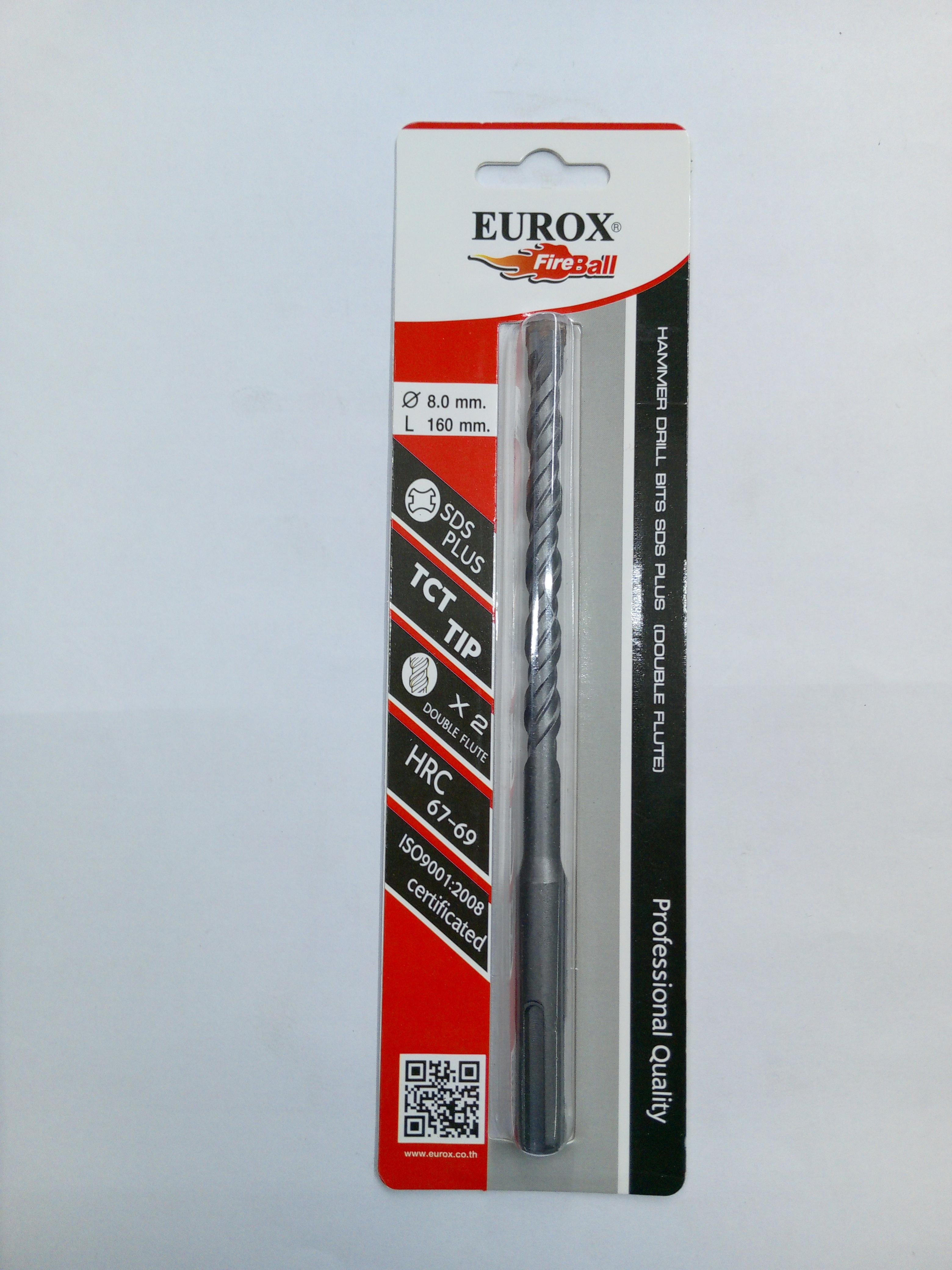 ดอกสว่านโรตารี่ SDS PLUS 8*160 EUROX แบรนด์ EUROX - ฮาร์ดแวร์ ราคา 60 บาท