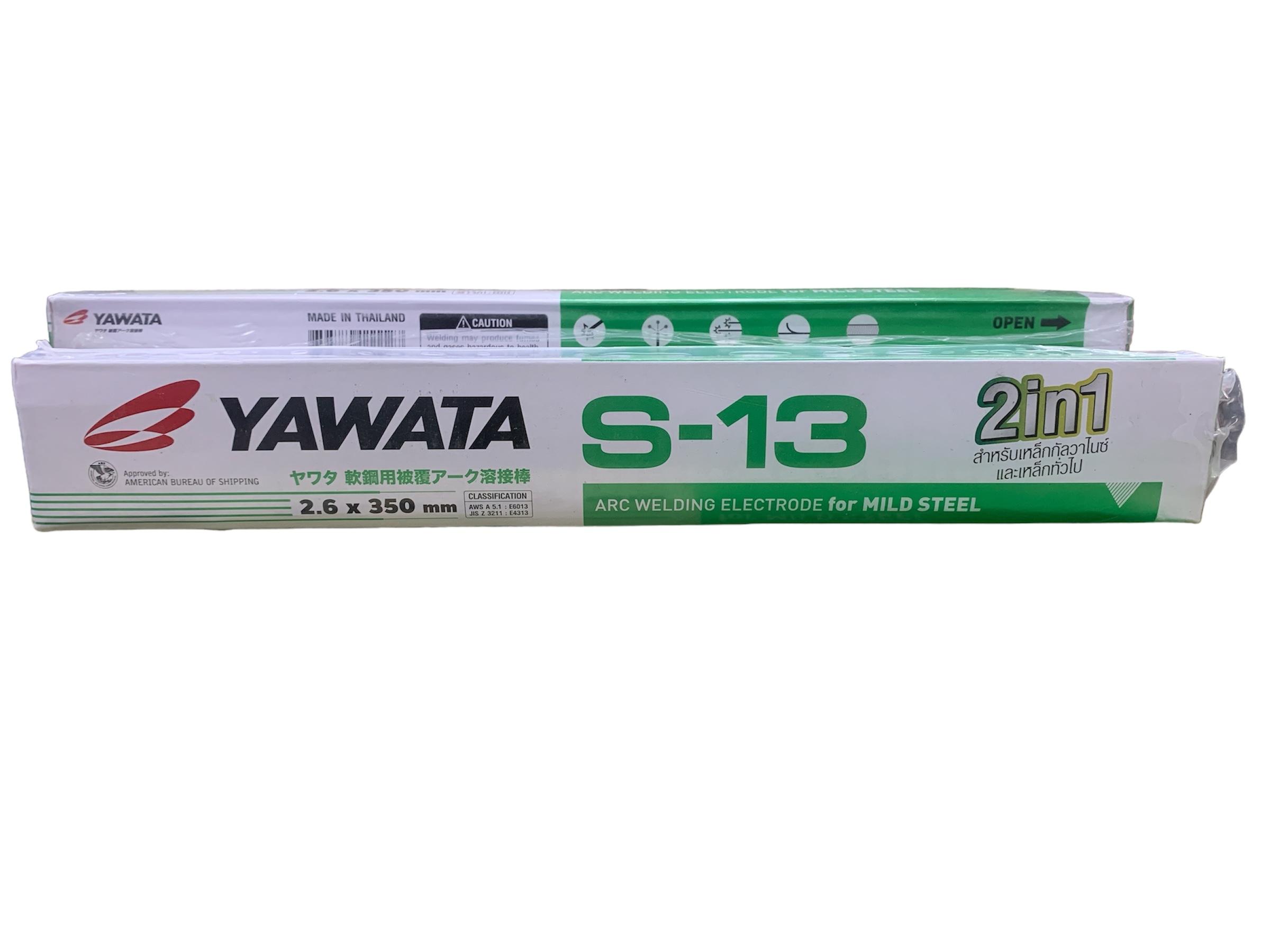 ลวดเชื่อมเหล็กเหนียวา S-13  2.6 มม. YAWATA (10ห่อ/ลัง) แบรนด์ Lert Vilai - ฮาร์ดแวร์ ราคา 159 บาท