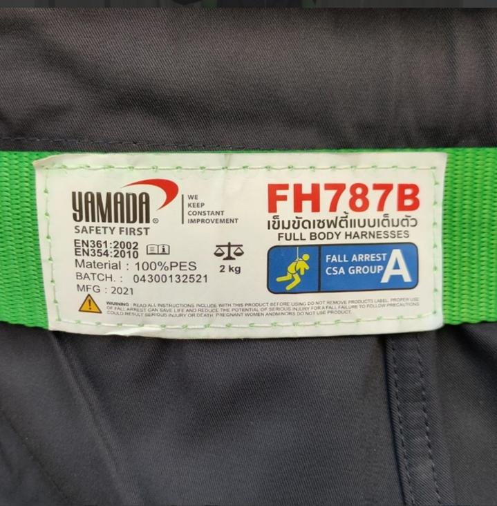 YAMADA เข็มขัดเซฟตี้เต็มตัว FH787B - ภาพที่ 8