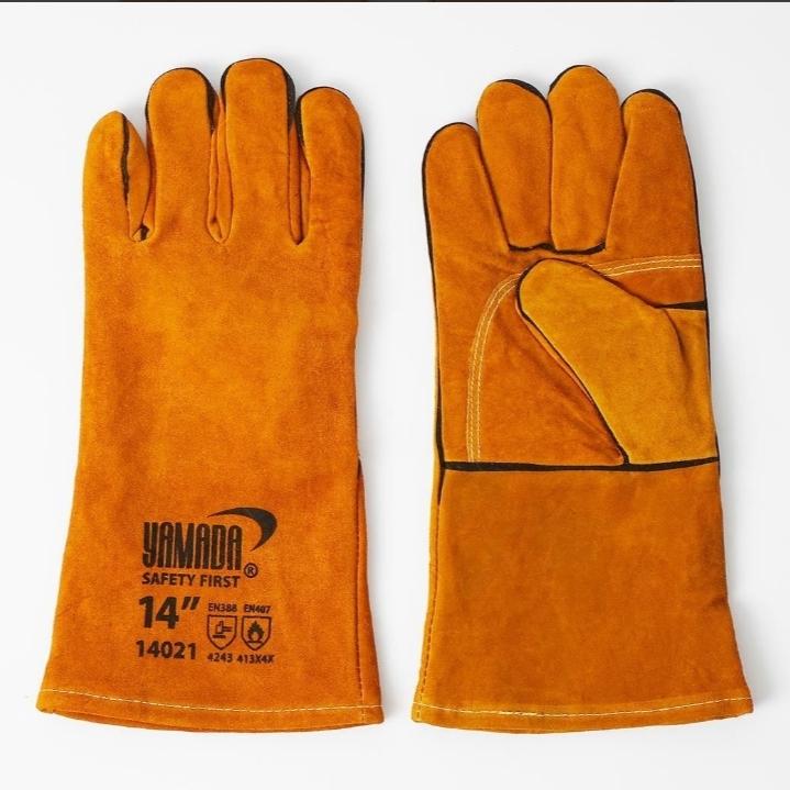 YAMADA ถุงมือหนังงานเชื่อม รุ่น 14021 14นิ้ว แบรนด์ YAMADA - ฮาร์ดแวร์ ราคา 235 บาท