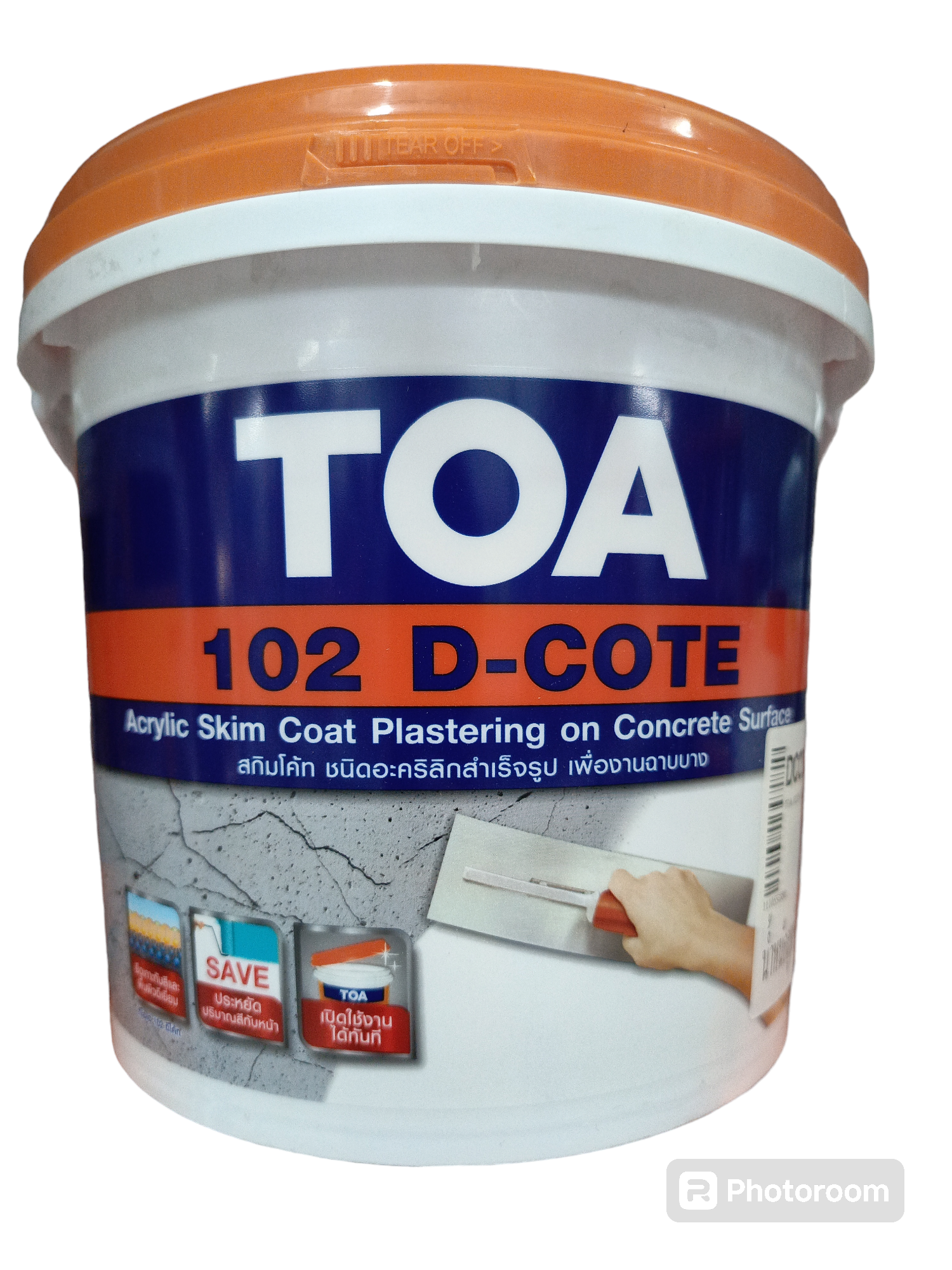 TOA สีโป้ว อะคริลิคสำเร็จรูป ดีโค้ท #102D-COAT (5กก) 1กล. แบรนด์ TOA Paint - ฮาร์ดแวร์ ราคา 300 บาท