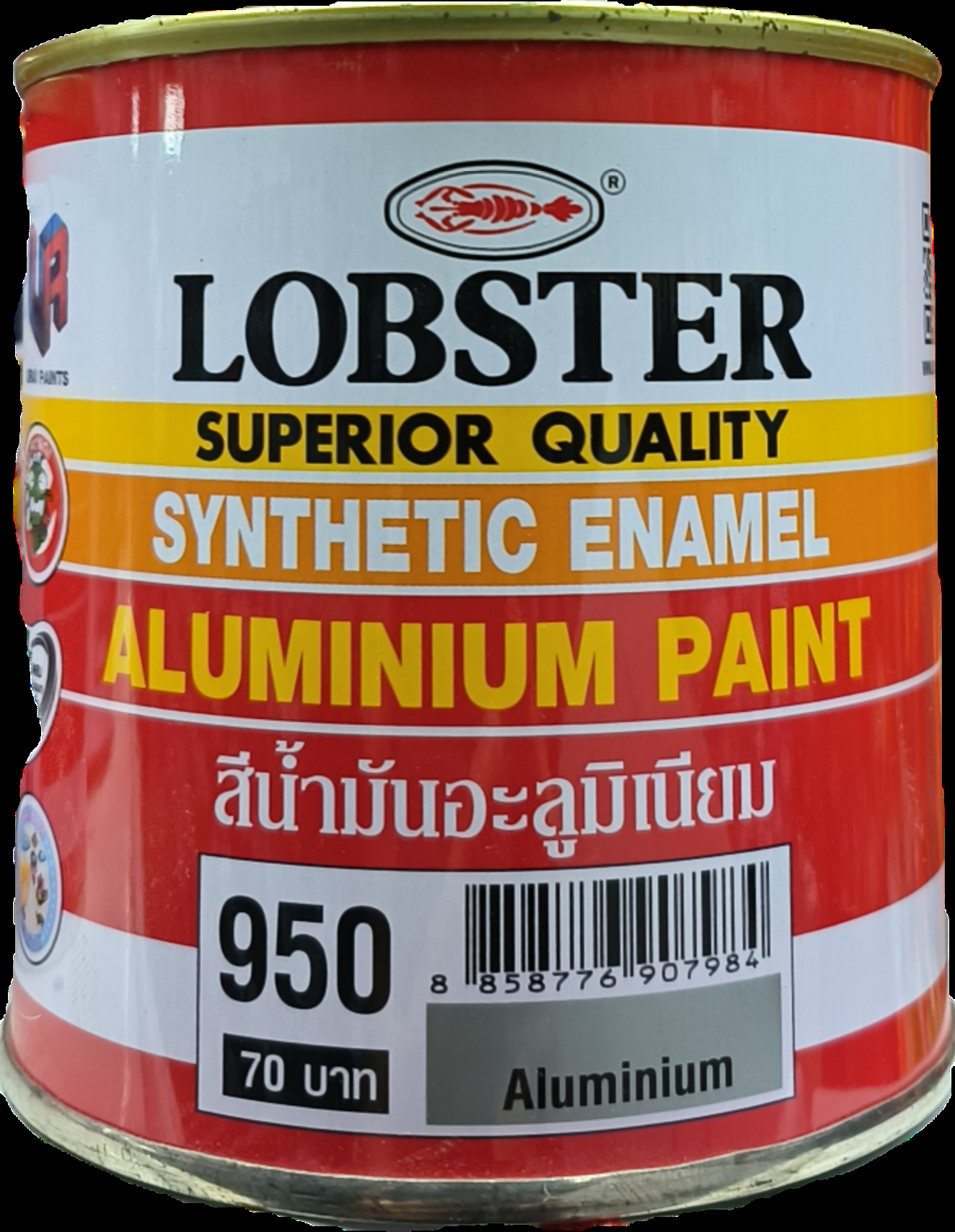 LOBSTER สีน้ำมันเคลือบเงา 950 (บรอนซ์เงิน) 0.280ลิตร แบรนด์ LOBSTER - ฮาร์ดแวร์ ราคา 55 บาท