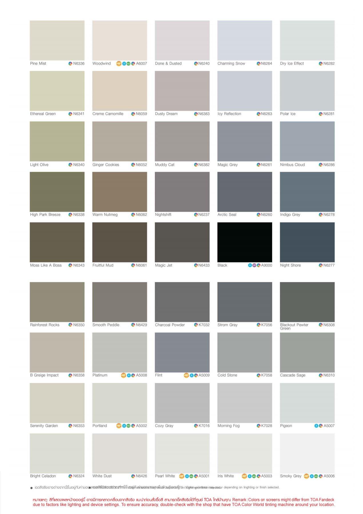 TOA สีน้ำด้านภายนอก เบสA 4 SEASONS (2.5กล) - ภาพที่ 5