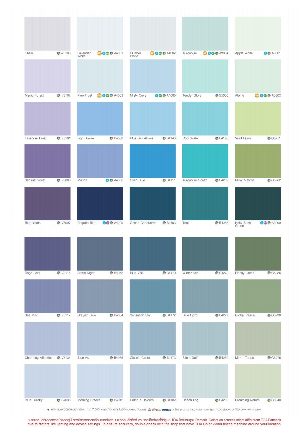 TOA สีน้ำด้านภายนอก เบสA 4 SEASONS (2.5กล) - ภาพที่ 6