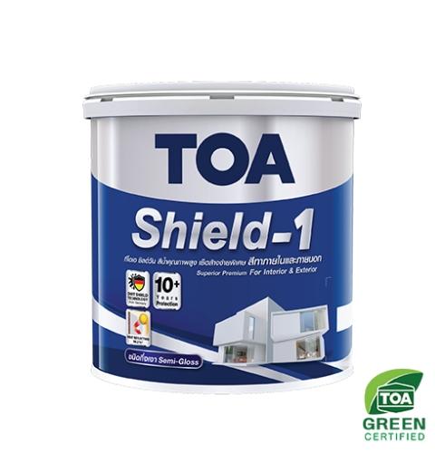TOA สีน้ำภายนอก กึ่งเงาเบสA SHIELD 1 NANO (1กล) - ภาพที่ 3