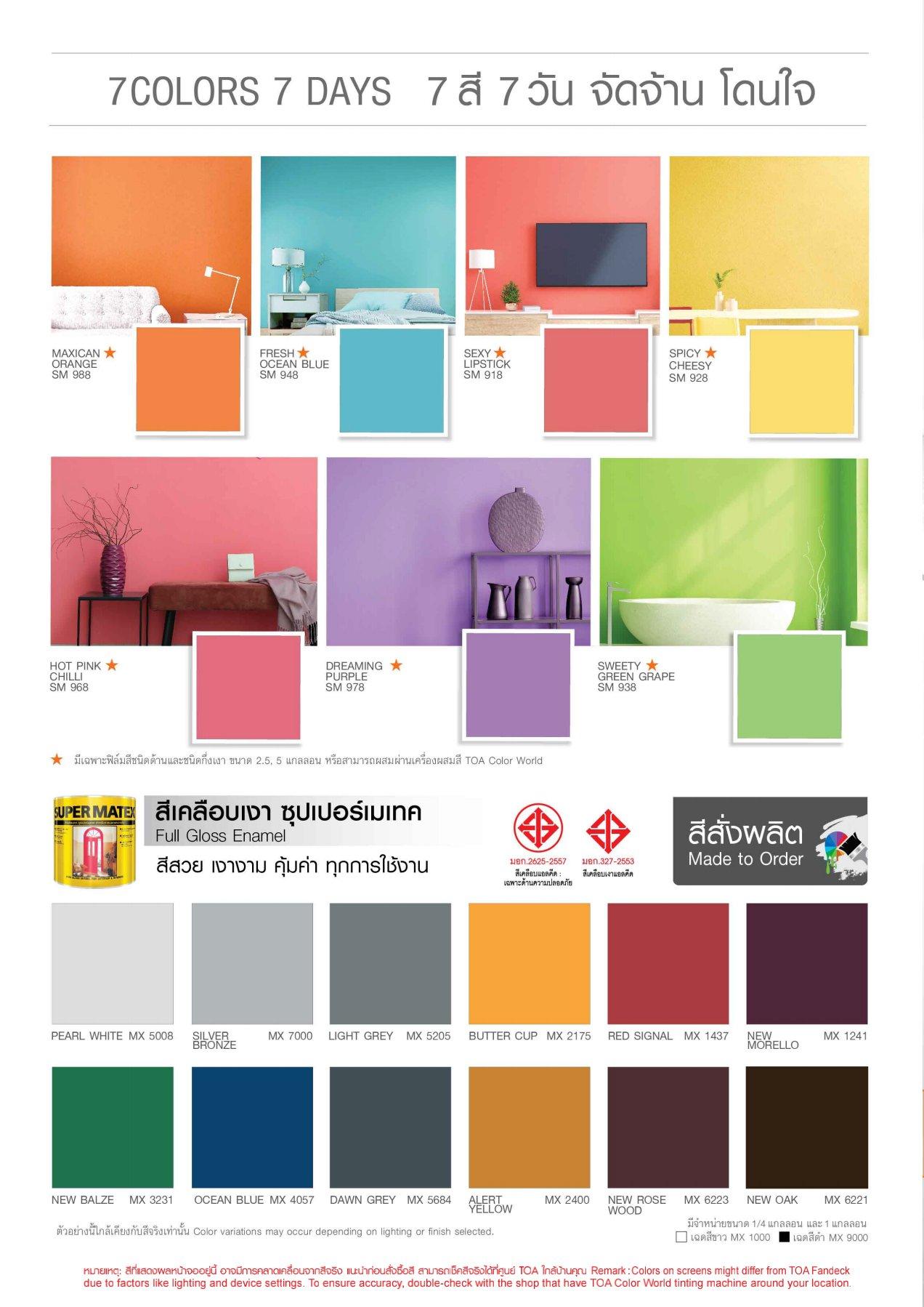 TOA สีน้ำภายนอกกึ่งเงา SUPER MATEX เบสA (2.5กล) - ภาพที่ 7