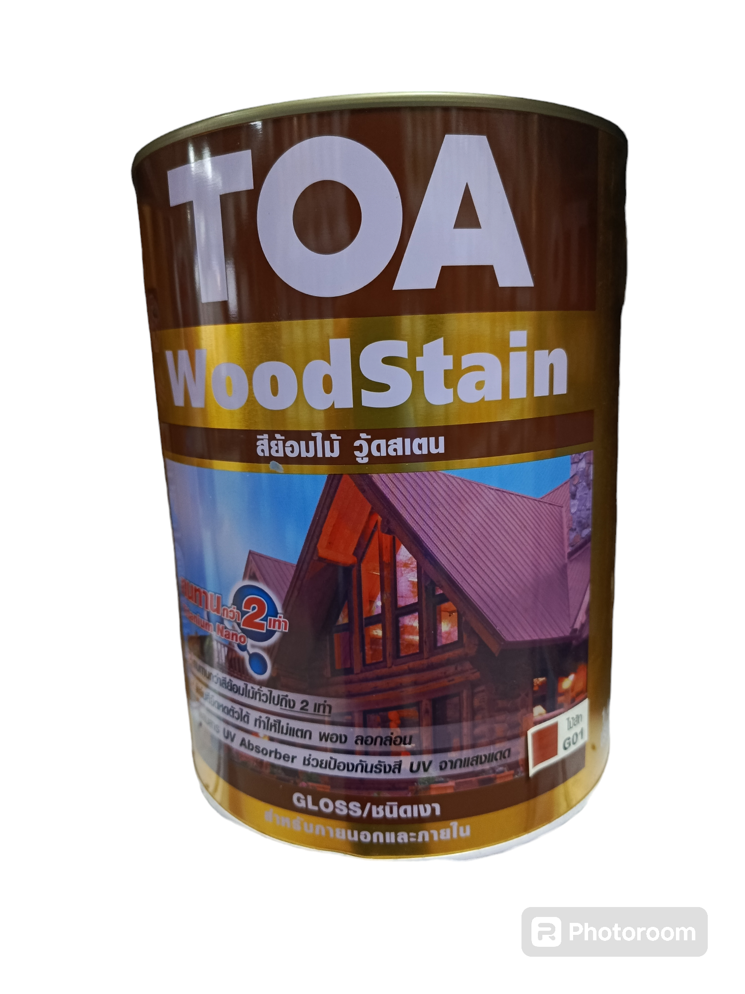 TOA สีย้อมไม้ ชนิดเงา #G-01 (ไม้สัก) (3.785ลิตร) แบรนด์ TOA Paint - ฮาร์ดแวร์ ราคา 950 บาท