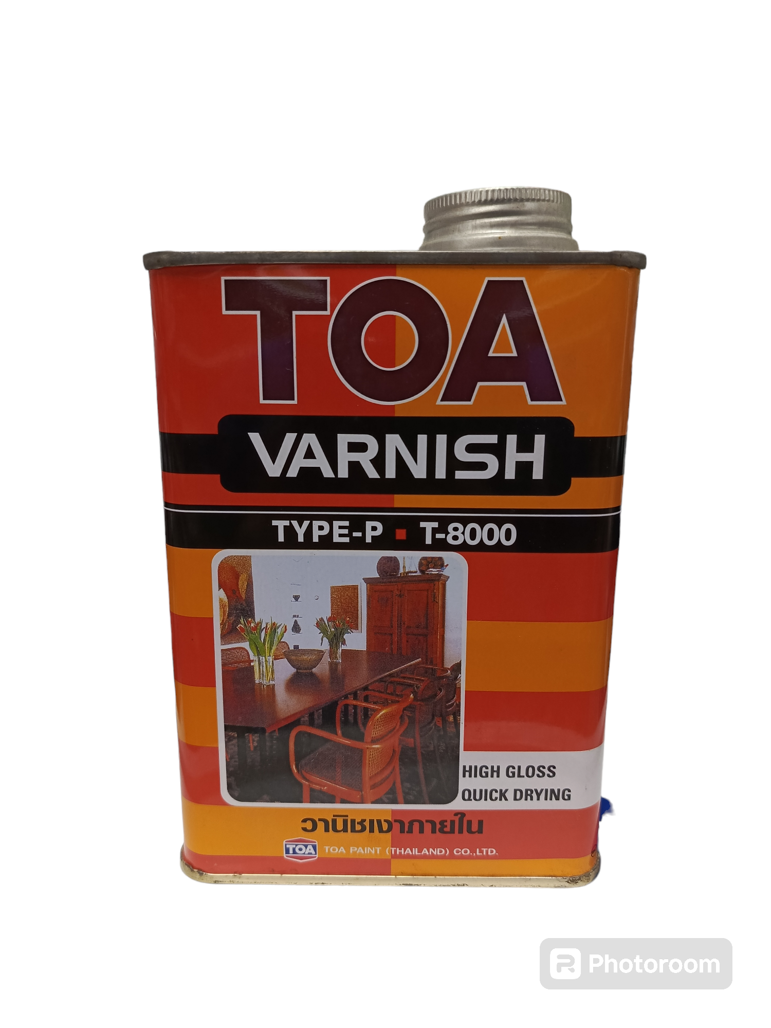 TOA น้ำมันวานิชเงา T-8000 ภายใน(1/4กล) แบรนด์ TOA Paint - ฮาร์ดแวร์ ราคา 170 บาท