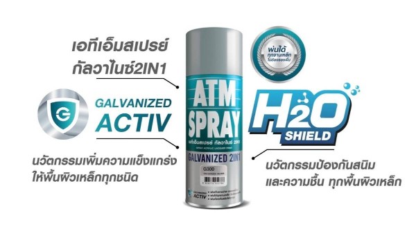 ATM สีสเปรย์กัลวาไนซ์2in1 #G300 400CC. (12/ลัง) - ภาพที่ 4