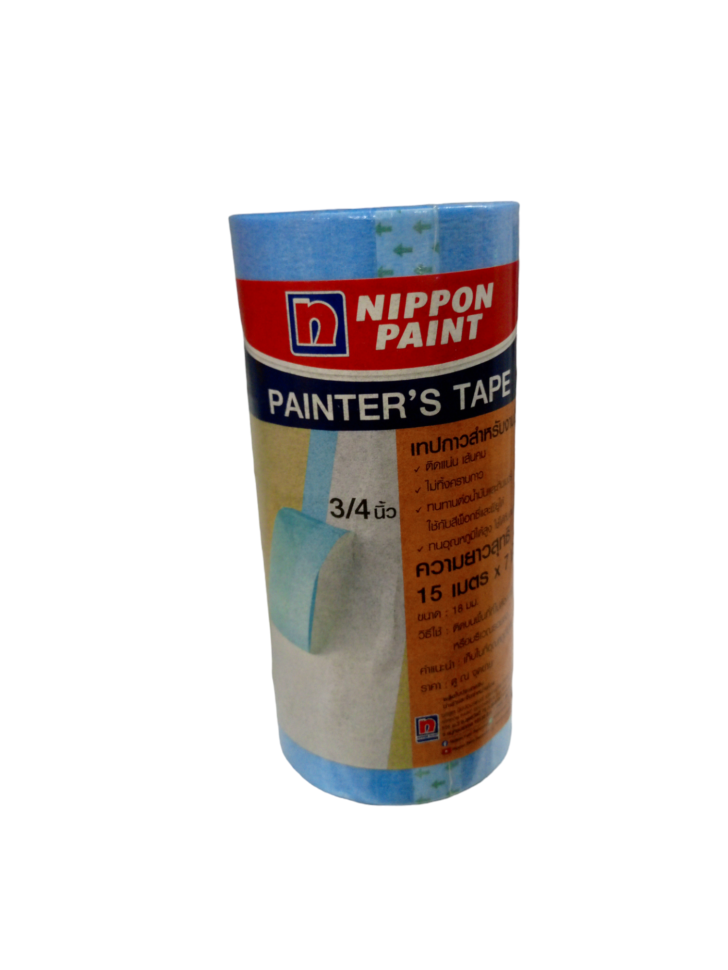เทปกาวสำหรับงานสี 0.75นิ้ว PAINTER TAPE Q10 BATCH 20200714 แบรนด์ NIPPON PAINT - ฮาร์ดแวร์ ราคา 155 บาท