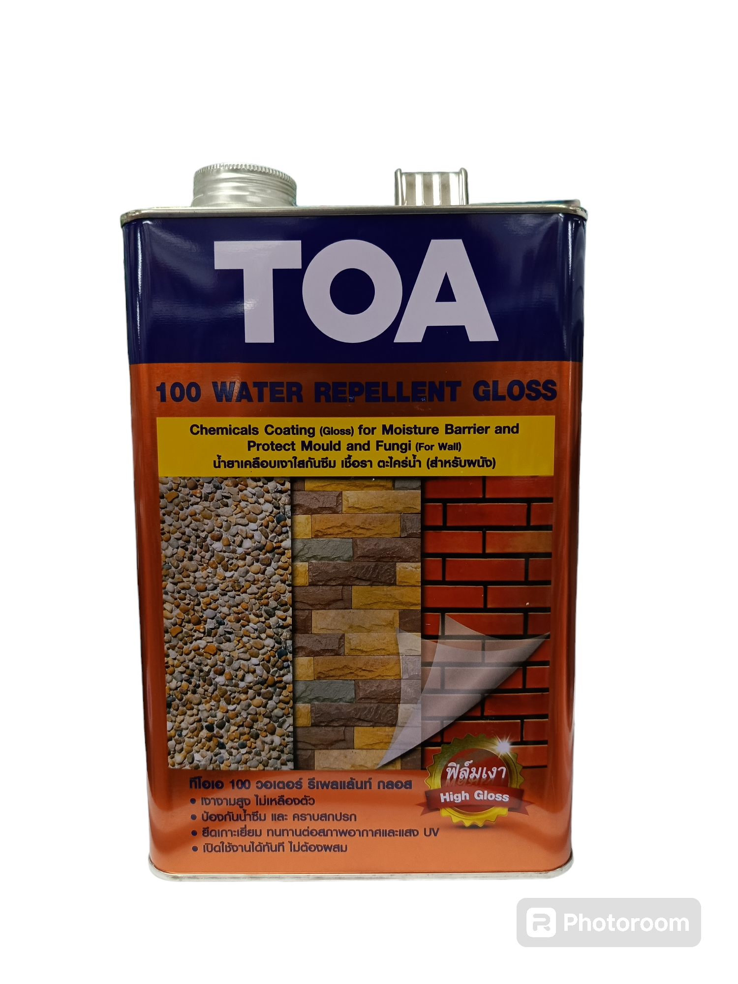 TOA น้ำยาเคลือบเงาใสกันซึม #A100 วอเตอร์รีเพลแลนท์ GLOSS 1กล. (3.785ลิตร) แบรนด์ TOA Paint - ฮาร์ดแวร์ ราคา 529 บาท