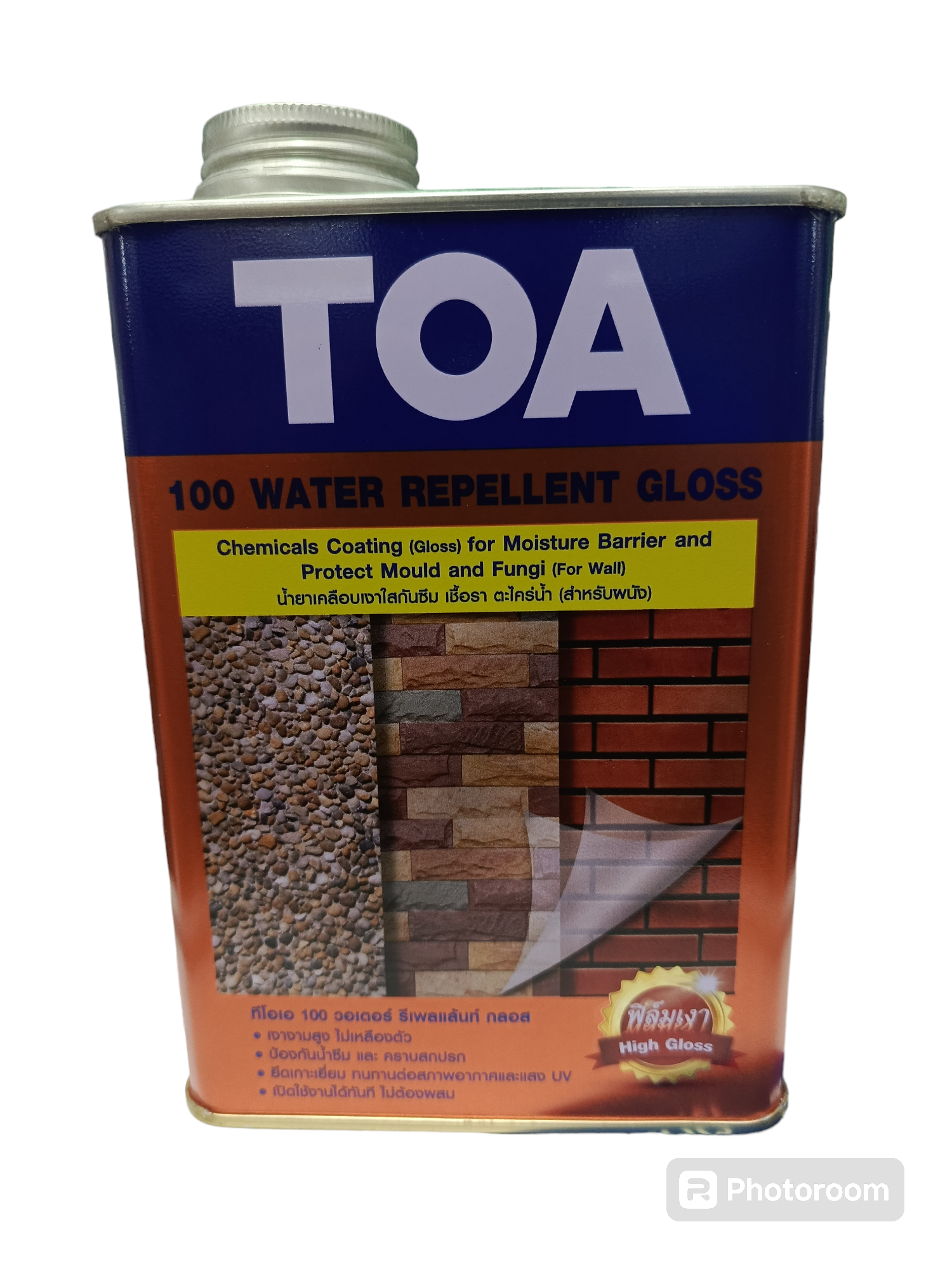TOA วอเตอร์ รีเพลแลนท์ เคลือบเงาใส #A100 1/4กล. แบรนด์ TOA Paint - ฮาร์ดแวร์ ราคา 175 บาท