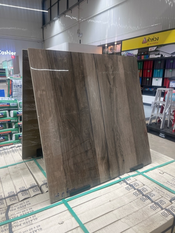 COTTO กระเบื้อง 60*60 Zodi Wood brown (POL)(EXC) GP(B) Polished กระจก (4ผ/1.44ตร.ม./กล่อง) - ภาพที่ 4