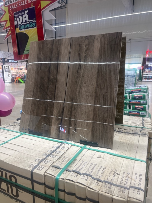 COTTO กระเบื้อง 60*60 Zodi Wood brown (POL)(EXC) GP(B) Polished กระจก (4ผ/1.44ตร.ม./กล่อง) - ภาพที่ 5