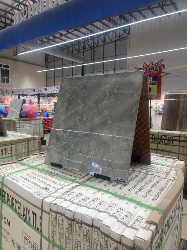 GRAZIO กระเบื้อง 60*60 กราซี่ สโมกกี้ (POL) (R)R/T(NA) Polish กระจก (4ผ/1.44ตร.ม./กล่อง) - ภาพที่ 6