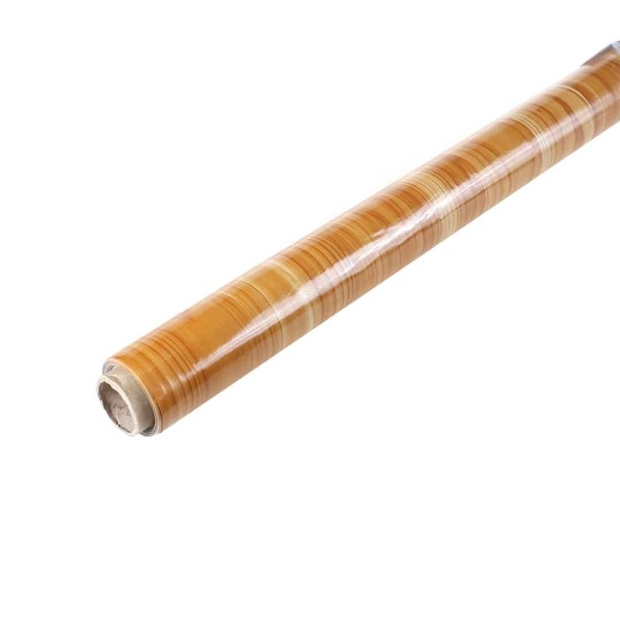 Linoleum เสื่อน้ำมันPVC 1.37x4.5Mx0.3MM ไม้ประสานน้ำตาล A259-1