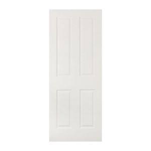 บาน PVC-04L01-1 80*200 ลายไม้ขาว เจาะ SPC
