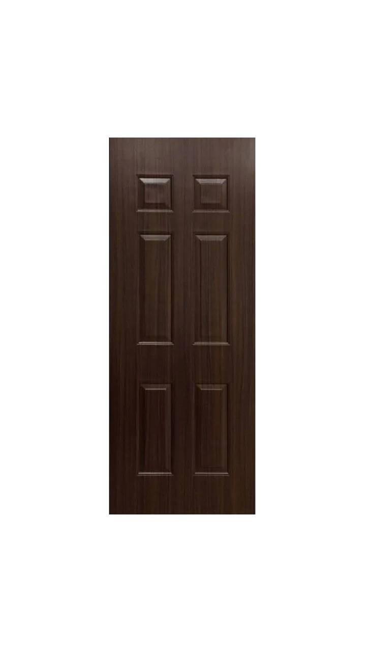 บาน PVC-06 80*200 6ฝัก ลามินเนทวอลนัท ไม่เจาะ SPC