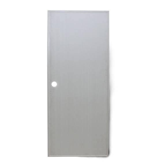 ประตู PVC ทึบ 80*200*1.5 เทา เจาะ - ตกแต่ง ราคา 930 บาท