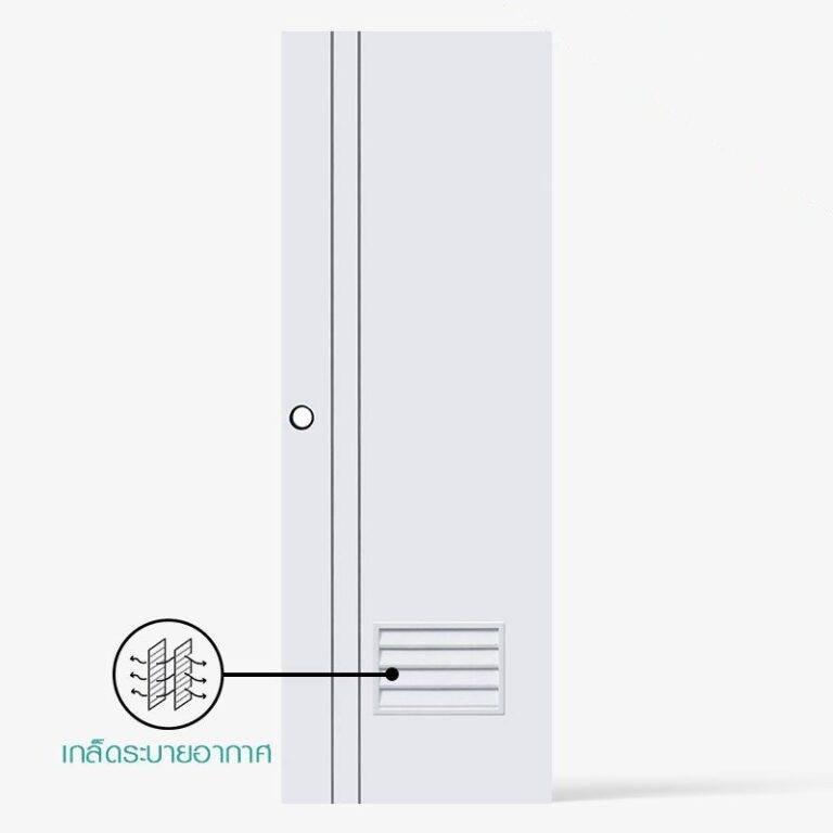 ECO-DOOR ประตู UPVC PROFILE PG2 3.5*70*200 บานเกล็ดเฉพาะบาน เจาะลูกบิด ห้องน้ำ สีขาว แบรนด์ ECO-DOOR - ตกแต่ง ราคา 1,590 บาท