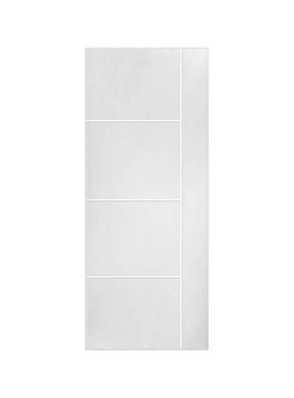 VINYL ประตู PW G-Series PRM-003 ไม่เจาะ เซาะร่อง ภายนอก สีขาว 80*200