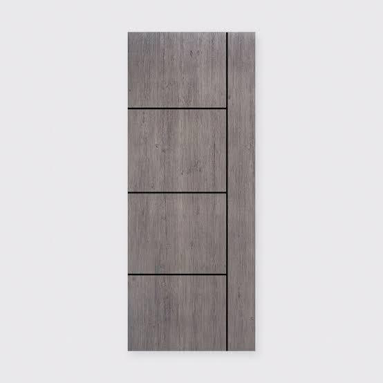VINYL ประตู PW REVO LPRM-003 ไม่เจาะ เซาะร่อง ภายใน เกรย์โอ๊ค 80*200