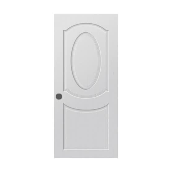 บานประตู UPVC ภายนอกลูกฟักบานทึบ สีขาว 80*200 เจาะลูกบิด FT02