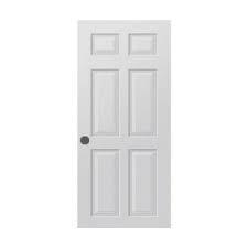 บานประตู UPVC ภายนอกลูกฟักบานทึบ สีขาว 80*200 เจาะลูกบิด FT03