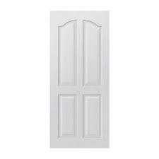 บานประตู UPVC ภายนอกลูกฟักบานทึบ สีขาว 80*200 เจาะลูกบิด FT06