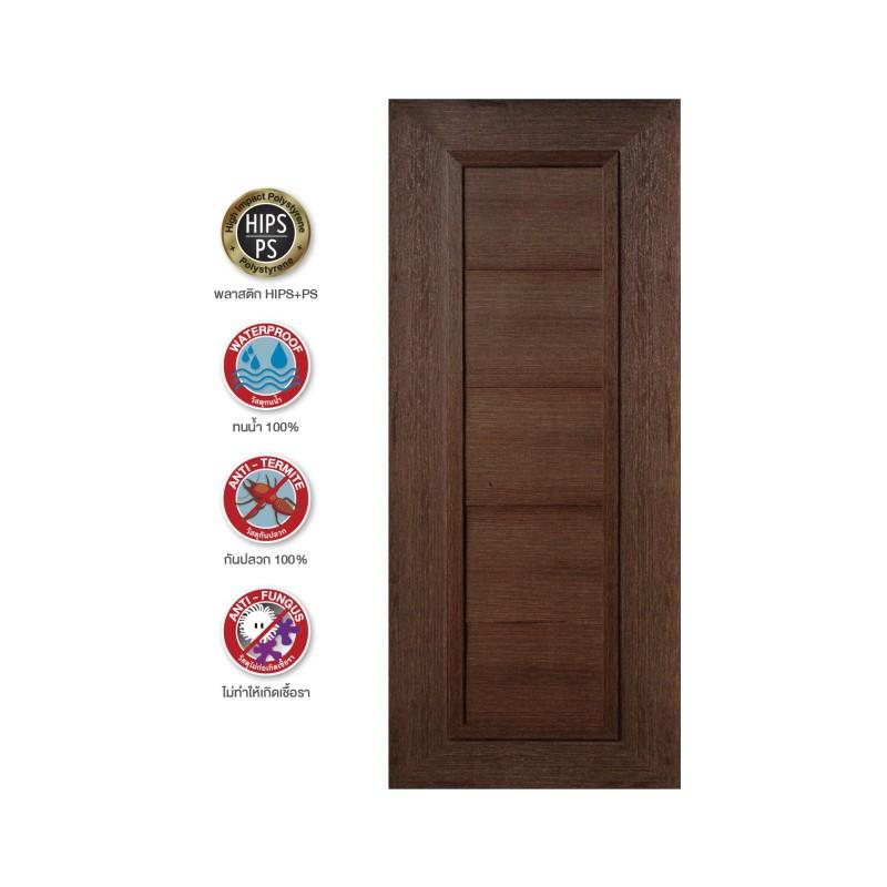 YES MOULDING ประตู รุ่น DB 80X200-16 สีแบล็คโคโคนัท