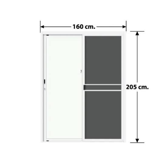 LYNN ประตูบานเลื่อนสลับ+ชุดมุ้ง X(160cm.*205cm.) LP-X2-D03-00