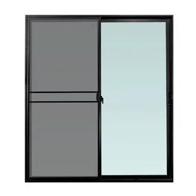 LYNN ประตูบานเลื่อนสลับ+มุ้ง LP-S2-D03-BL1 160*205 ดำ
