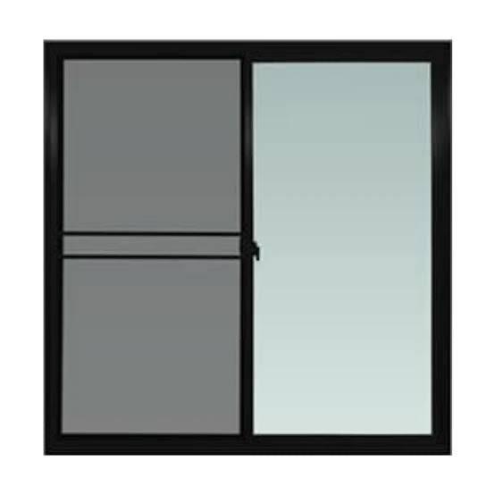 WINDOW ASIA ประตูบานเลื่อน SS แบบมีมุ้ง ดำ 200*205
