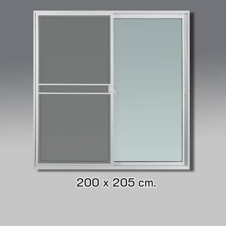 WINDOW ASIA ประตูบานเลื่อนสลับ2ช่อง+มุ้ง FA22-D0112-200205 สีขาว 200*205ซม.