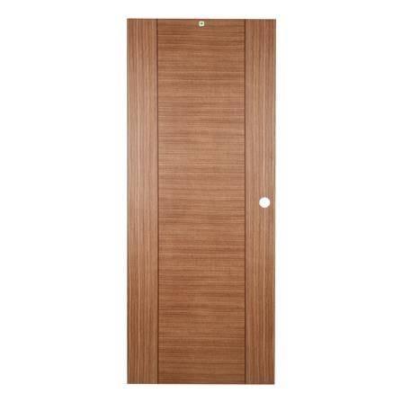 ประตู โพลีไวนิล KING POLYVINYL LAMINATED DOOR P1 80*200 น้ำตาลอ่อนคาด
