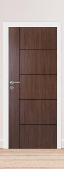 LEOWOOD ประตู IDOOR S6 ลาย06 IP6649 35*90*200 Walnut