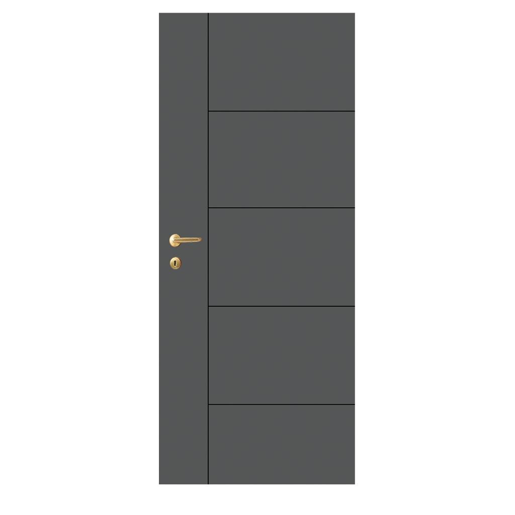 LEOWOOD ประตู IDOOR S6 ลาย06 IP6688 35* 80*200 Platinum Grey