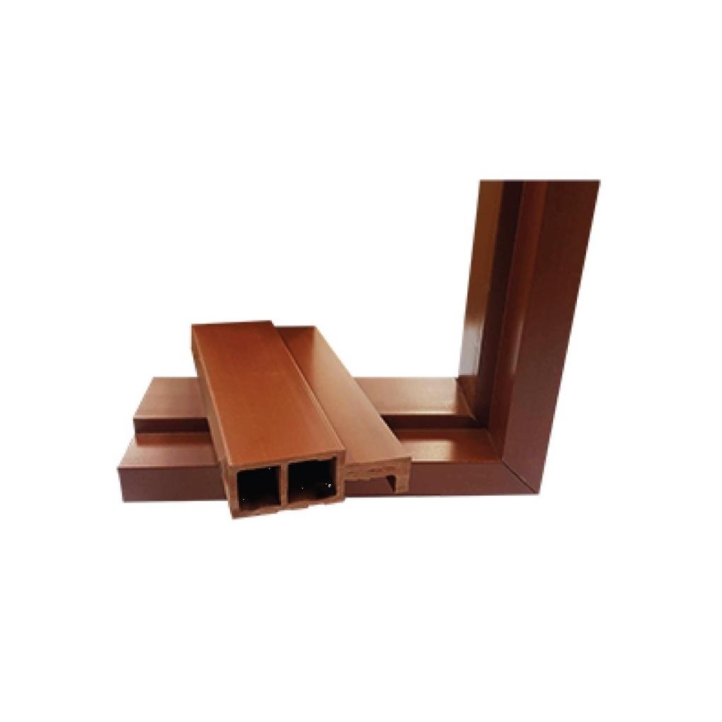 LEOWOOD วงกบLeoFramePremiumไม้สังเคราะห์ 80*200cm.(ภายนอก) Makha