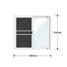 LYNN หน้าต่างบานเลื่อน+มุ้งลวด X SERIES-W3 LP-X3-W03-00 สีขาว #120*110CM