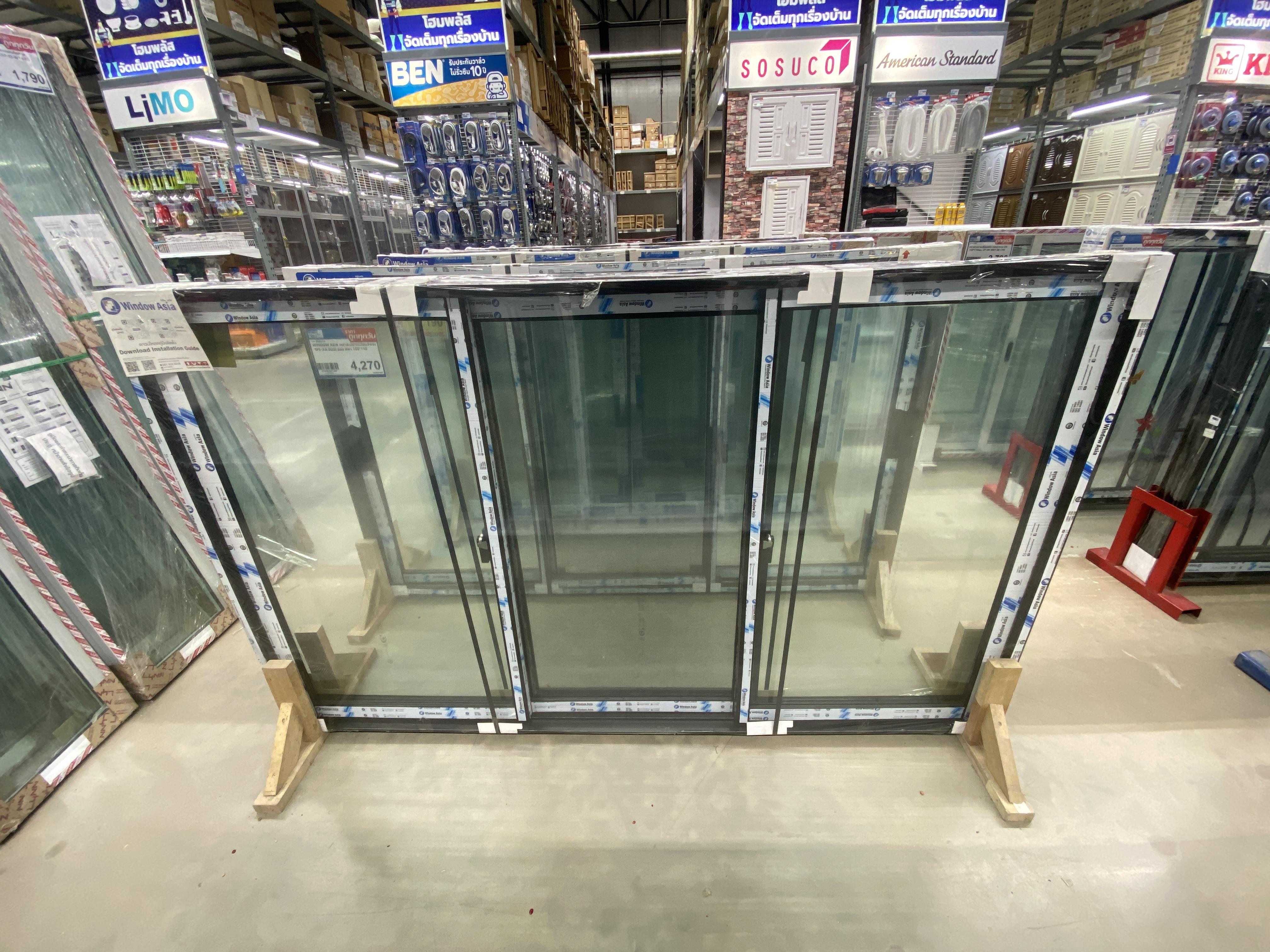 WINDOW ASIA หน้าต่างบานเลื่อน3ช่อง SFS (FA ECO) มีมุ้ง สีดำ 180*110 - ภาพที่ 3