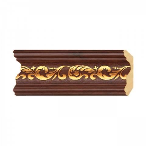 YES MOULDING ไม้บัวบน BB014-G01 2.6*3ม. ไม้สักลายทอง (24/กล่อง) แบรนด์ Yes Moulding - ตกแต่ง ราคา 240 บาท