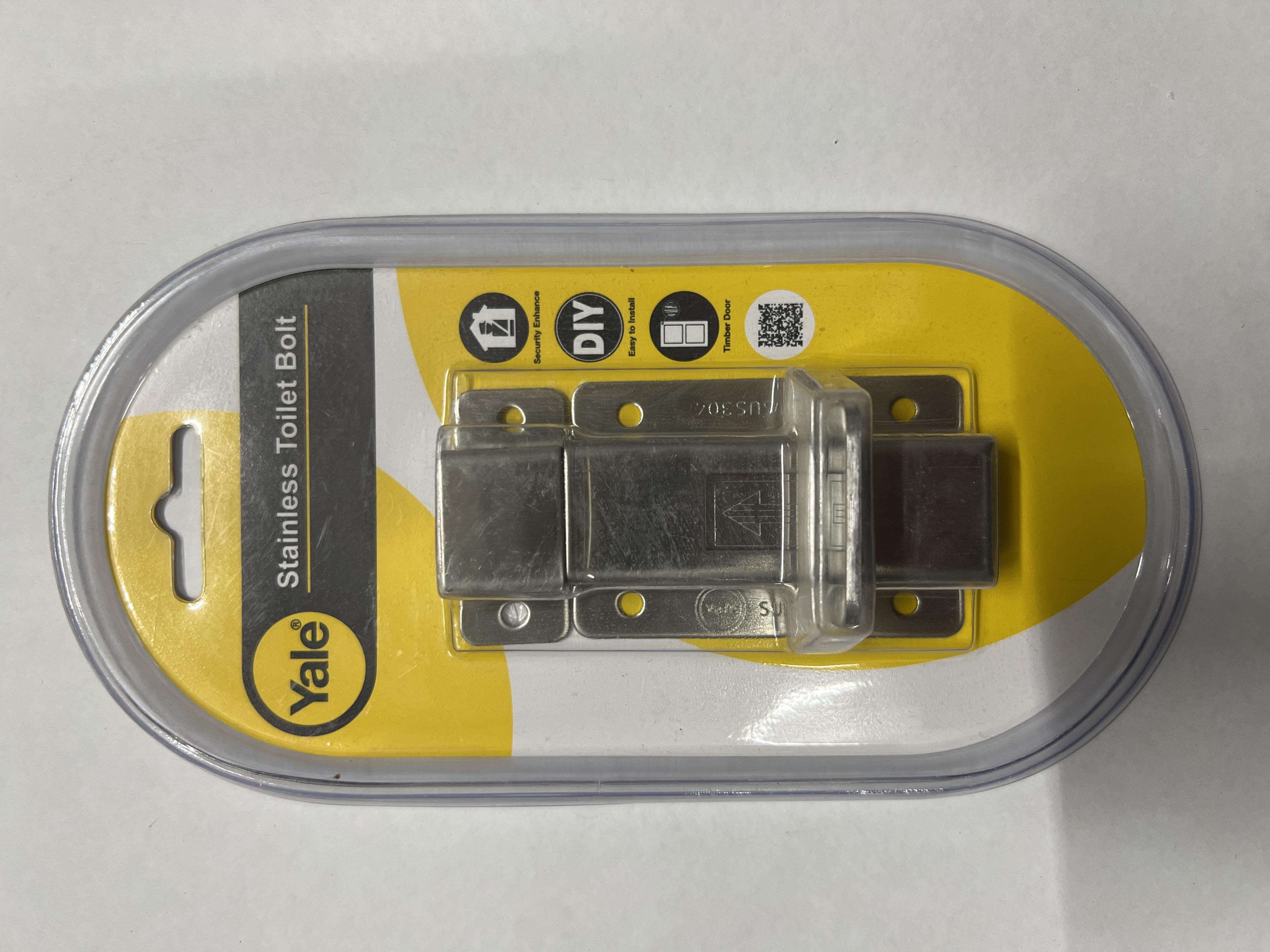YALE กลอนห้องน้ำ BA909SS แสตนเลสด้าน 3.5นิ้ว แบรนด์ YALE - ตกแต่ง ราคา 160 บาท