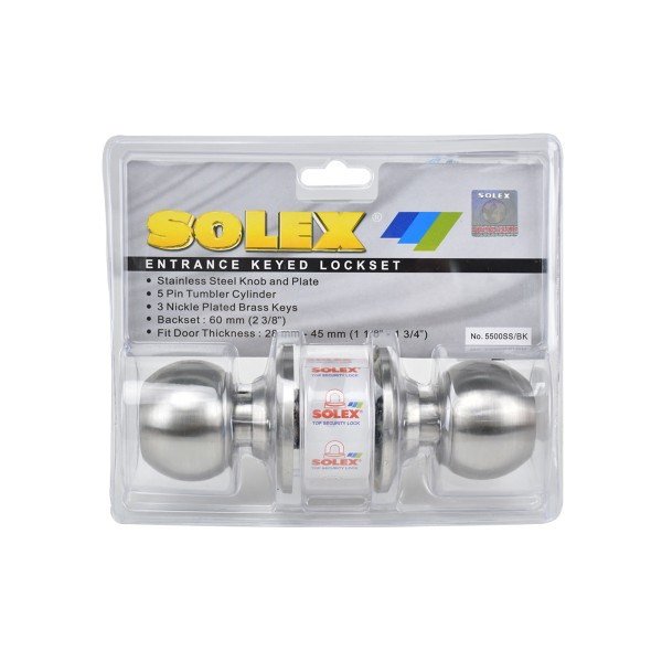 SOLEX กุญแจลูกบิด NO.5500 SS