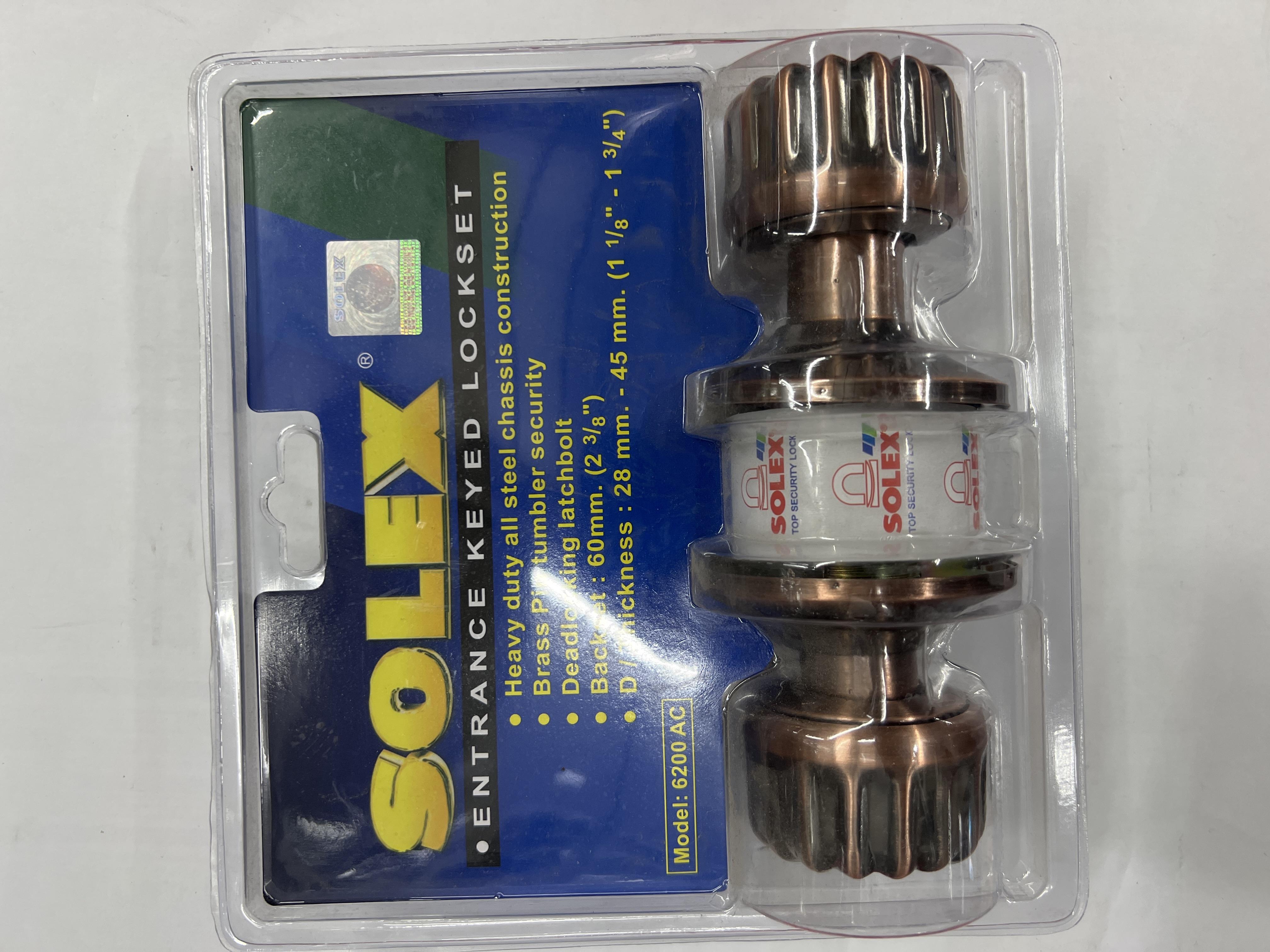 SOLEX ลายไม้ ลูกบิด (แผง) 6200AC แบรนด์ SOLEX - ตกแต่ง ราคา 440 บาท