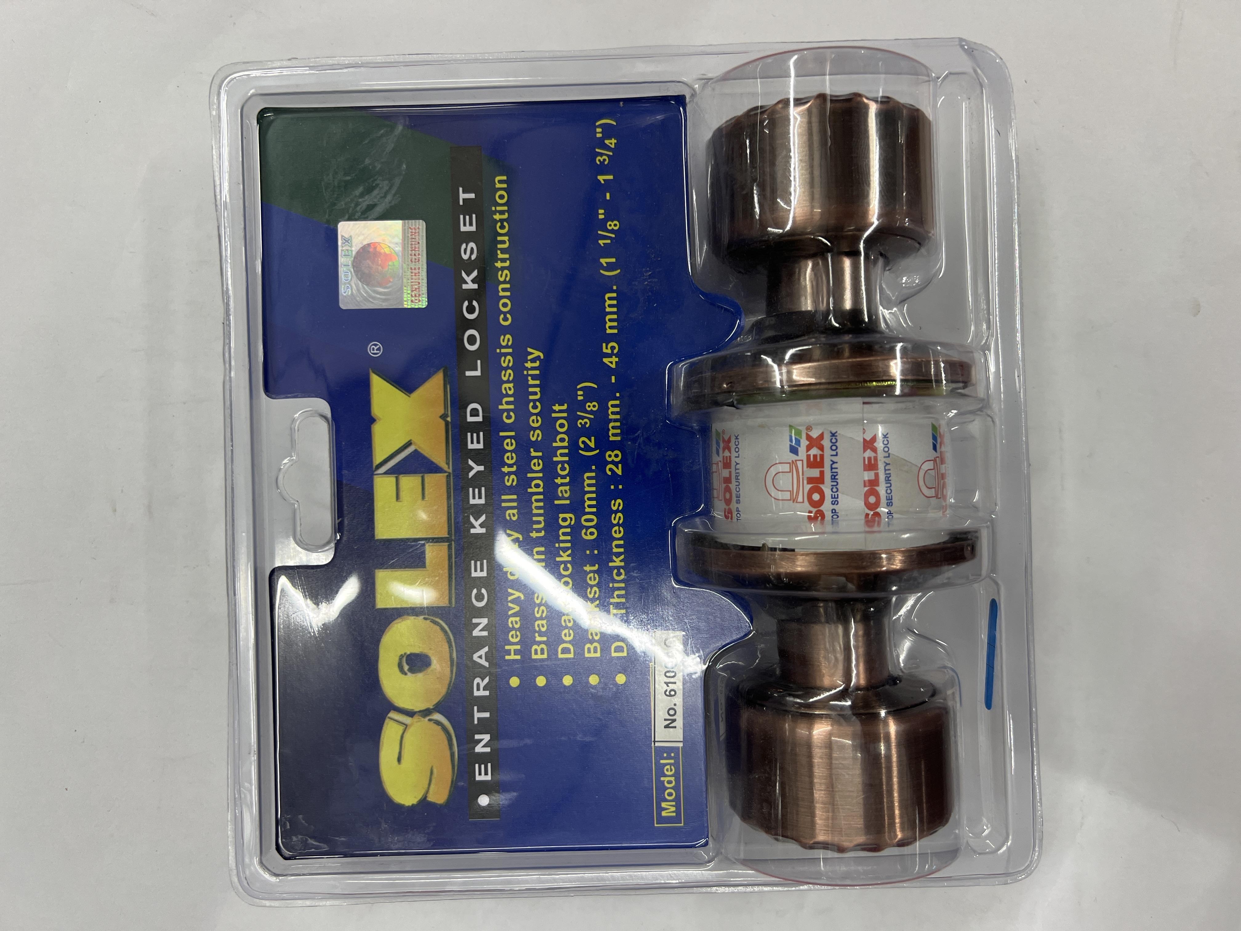 SOLEX ลูกบิด(แผง) 6100AC ลายไม้ แบรนด์ SOLEX - ตกแต่ง ราคา 440 บาท