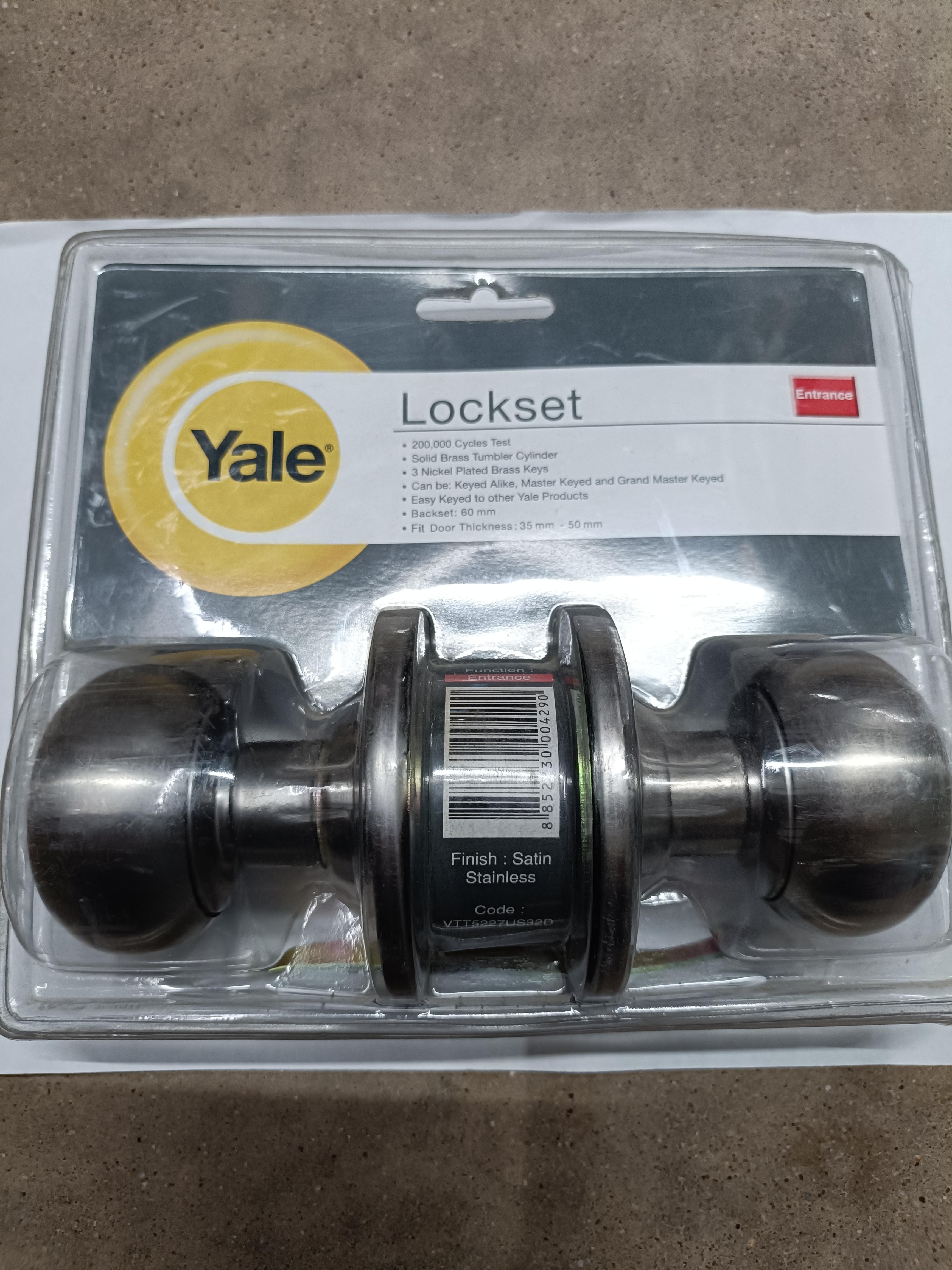 YALE ลูกบิดประตูระบบห้องทั่วไป VTT หัวทูโทน หัวใหญ่ VTT5227 US32D - ภาพที่ 2