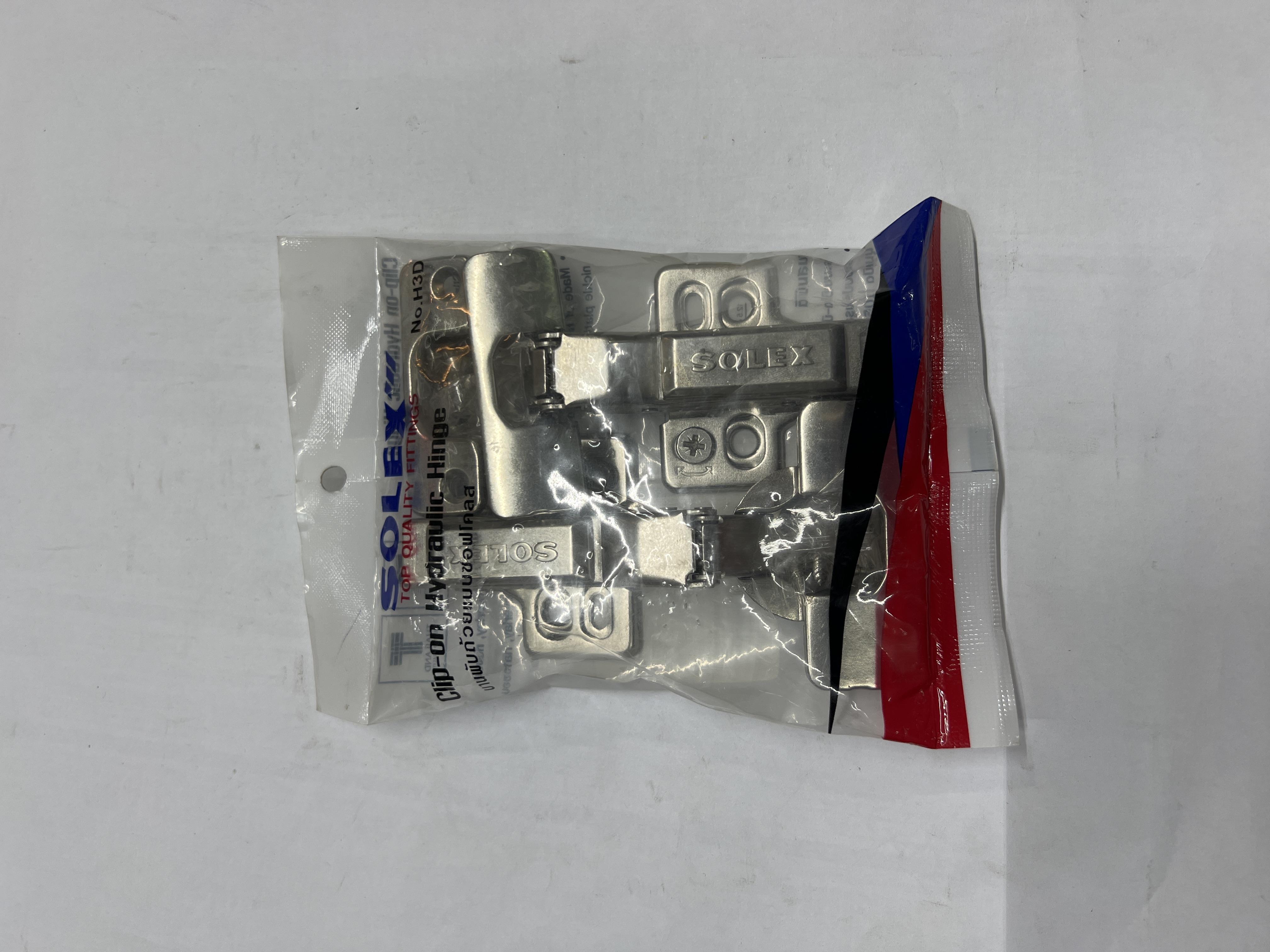 SOLEX บานพับ Soft close H3D กลางขอบ (คู่) แบรนด์ SOLEX - ตกแต่ง ราคา 100 บาท