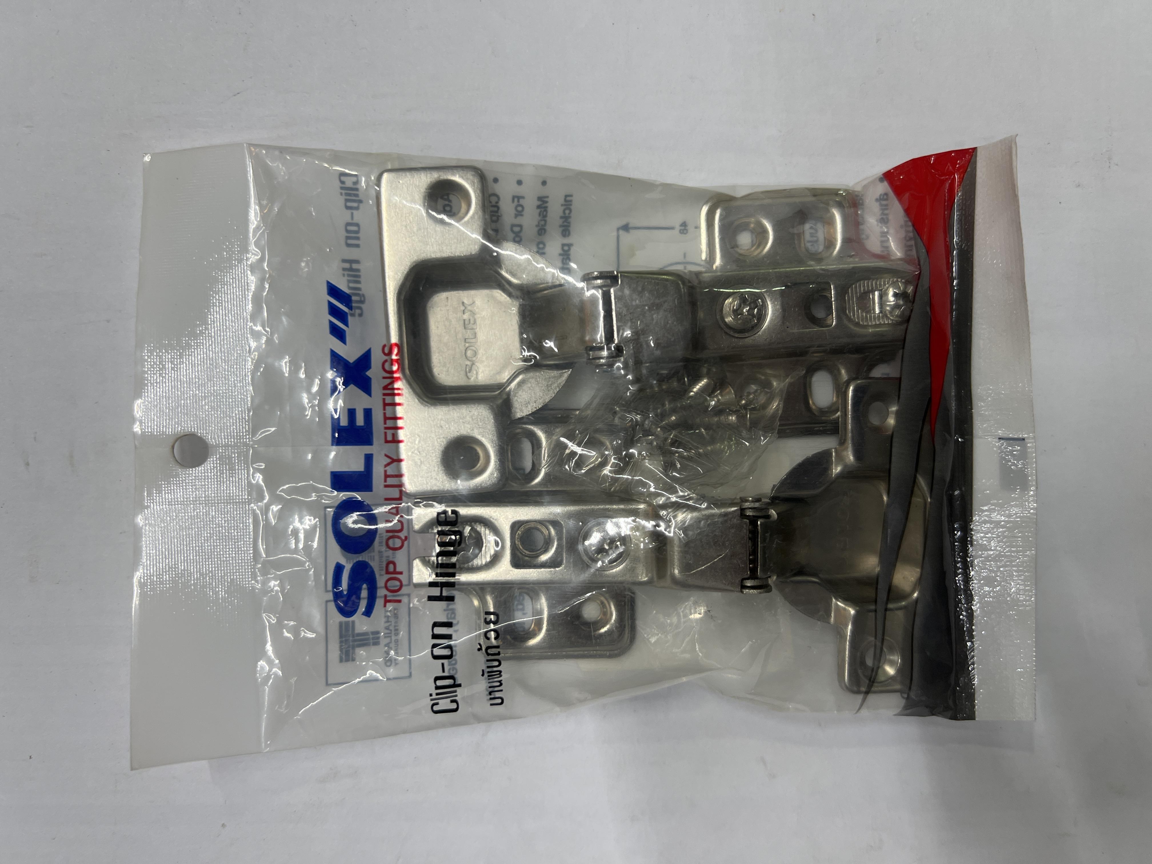 SOLEX บานพับถ้วยแบบ กลางขอบ (แพ็ค 2 Pcs.) แบรนด์ SOLEX - ตกแต่ง ราคา 40 บาท