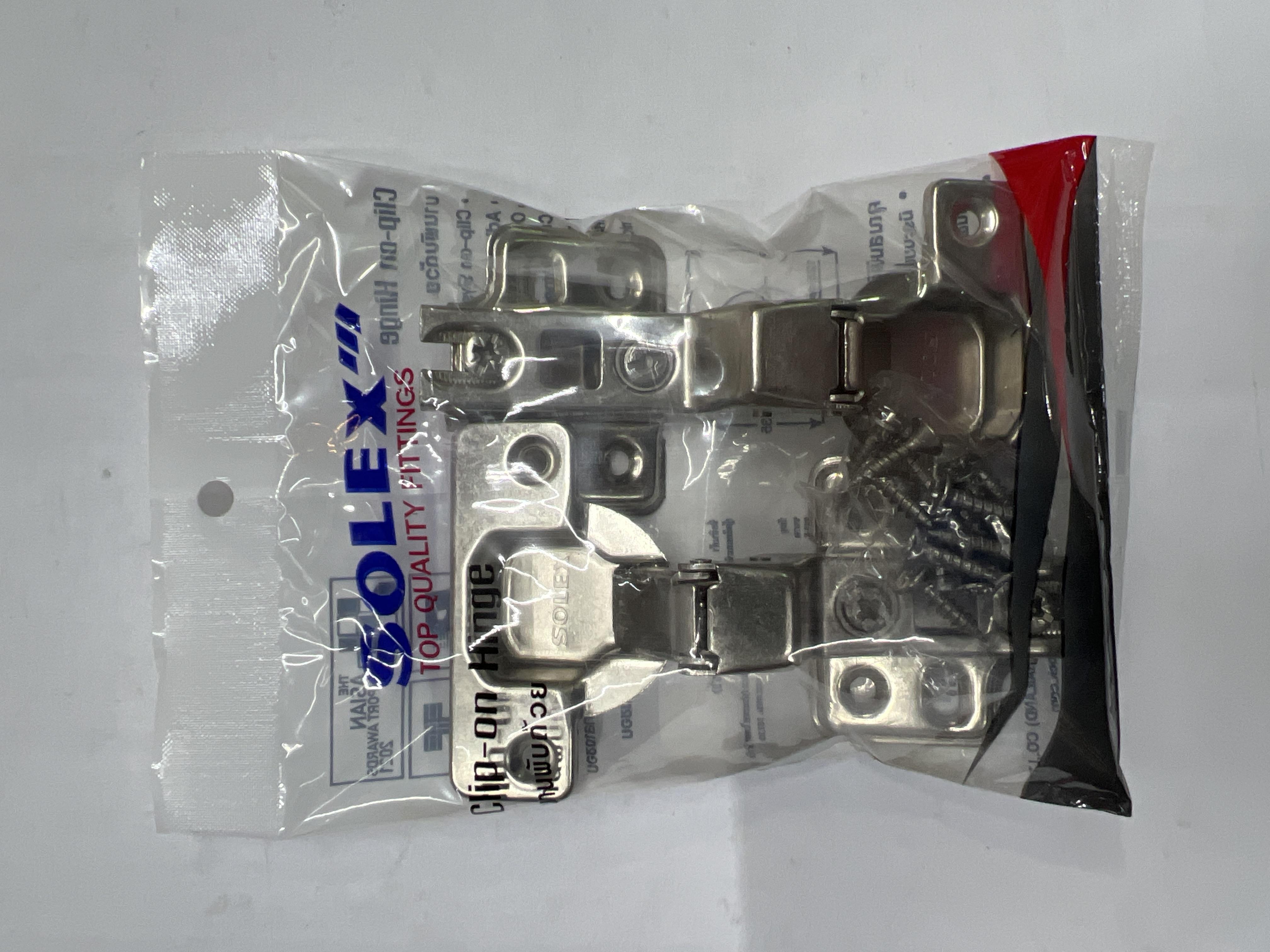 SOLEX บานพับถ้วยแบบ ในขอบ (แพ็ค 2 Pcs.) แบรนด์ SOLEX - ตกแต่ง ราคา 40 บาท